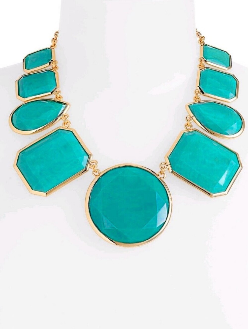 New Kate Spade New York Little Luxuries Medallion Drop Aqua Necklace ~Turquoise - Picture 4 of 7
